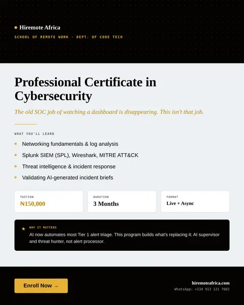 Professional Certificate In Cyber Security