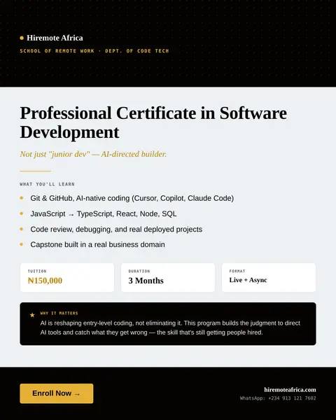Professional Certificate In Software Development