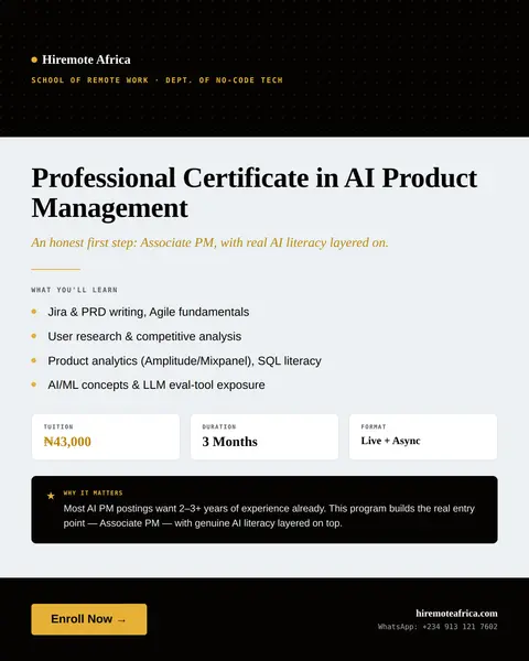 Professional Certificate In AI Product Management
